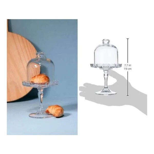 Paşabahçe Mini Patisserie Ayaklı Cam Servis Tabağı 11x19 cm