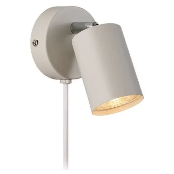 Rsylight Metal Mafsallı Beyz Spot Armatür Aplik Beyaz Led Ampullü