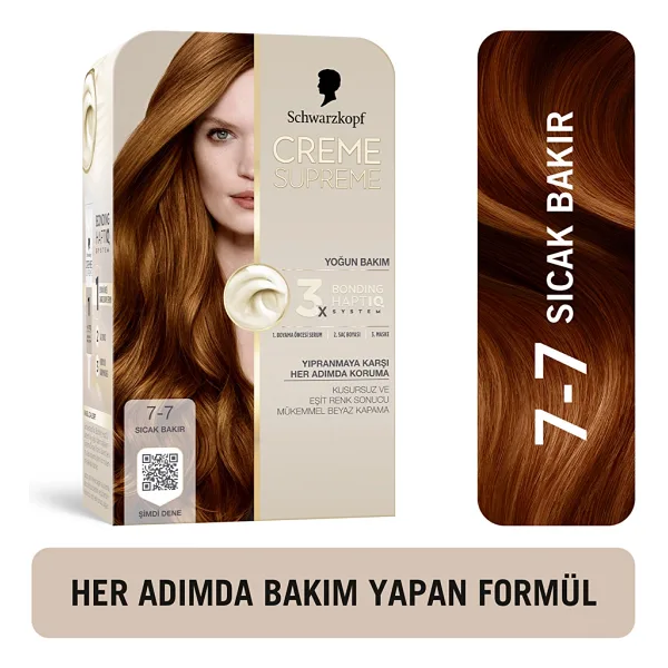 Schwarzkopf Creme Supreme 7.7 Sıcak Bakır Saç Boyası
