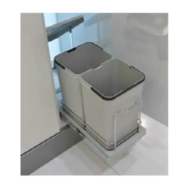Starax S-2392 Teleskopik Raylı 12+12 lt Plastik Gövde Çöp Kovası