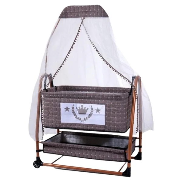 Sunny Baby King Beşik Metal Sallanır Beşik Siyah Portatif Beşik - Ahşap