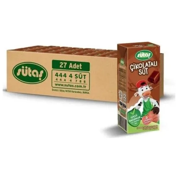 Sütaş 200 ml 27 Adet Çikolatalı Süt