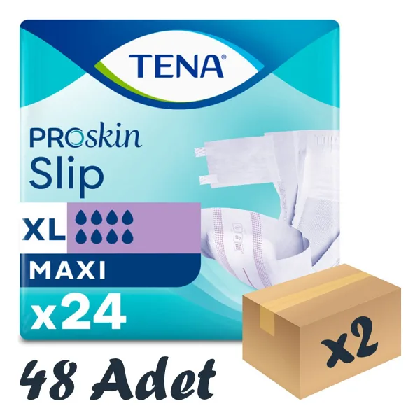 Tena Belbantlı Maxi 8 Damla Ekstra Büyük Boy XL 24'lü 2 Adet Hasta Bezi