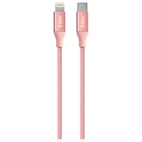 Ttec AlumiCable 1.5 m 2DK41RA Type-C to Lightning Şarj Kablosu Roze Altın