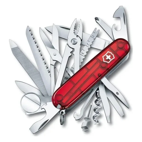 Victorinox SwissChamp 1.6795.T Şeffaf Kırmızı 33 Fonksiyonlu Çok Amaçlı Çakı