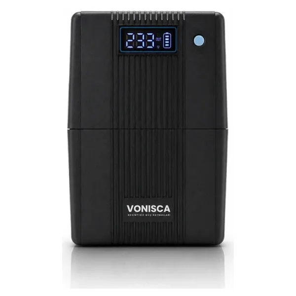 VONISCA KESİNTİSİZ GÜÇ KAYNAKLARI D-650 650VA LCD Kesintisiz Güç Kaynağı Line Interactive 1x12V 7Ah UPS Bilgisayar Modem Kamera PC