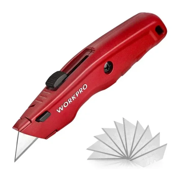 Workpro WP213017 Alüminyum Rötuş Maket Bıçağı + 3 Adet Yedek Bıçak