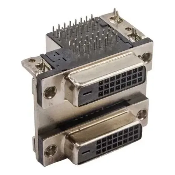 2 Port DVI-D Dual Dişi Konnektör PCB Tipi