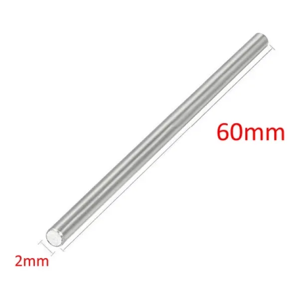 2mm x 60mm Metal Mil Çelik Çubuk Aks Oyuncak RC Araba Robot
