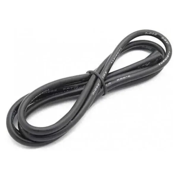 6 AWG Silikon Kablo Siyah - 1 Metre