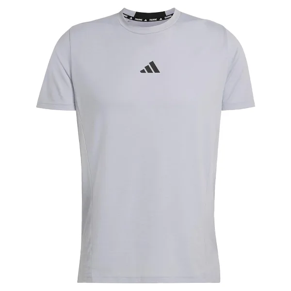 Adidas Designed For Training IS3809 Gri Kısa Kollu Bisiklet Yaka Erkek Spor Tişört