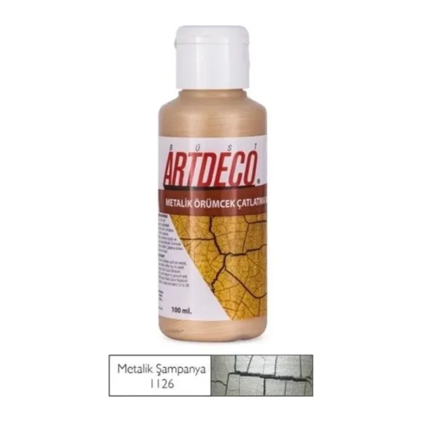 Artdeco Örümcek Çatlatma Boyası 1126 Metalik Şampanya