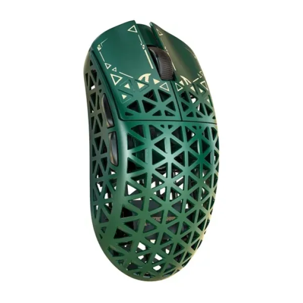 Attack Shark R5 Ultra Carbon Fiber Yeşil Şarjlı Ergonomik Makrolu Optik Kablolu/Kablosuz Oyuncu Mouse