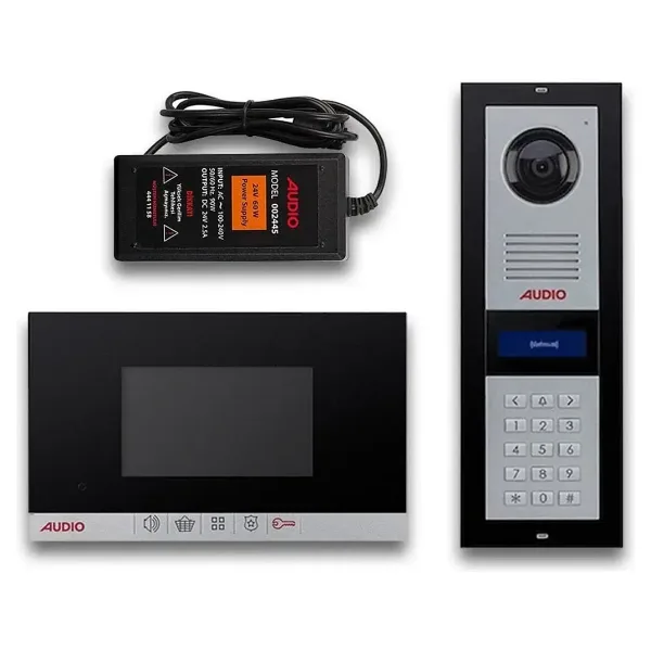 Audio 001181 4.3 inç 10 Daire Şifreli Panelli Görüntü Diafon Paketi