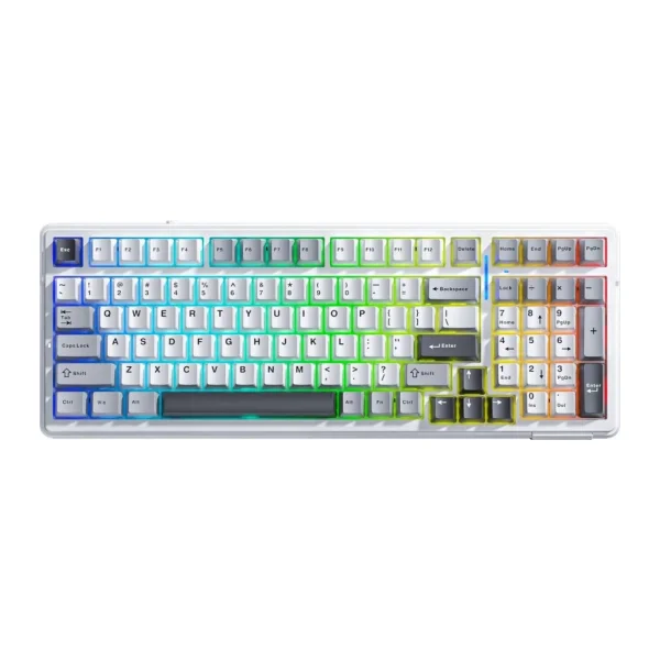 Aula F99 Gri RGB GrayWood V3 Switch Kablolu/Kablosuz Mekanik Oyuncu Klavyesi
