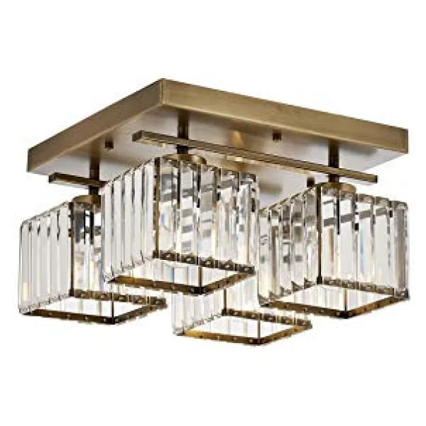 Avonni Avonnı Av-60230-4e Eskitme Kaplama Modern Avize E27 Metal Kristal 40x40cm