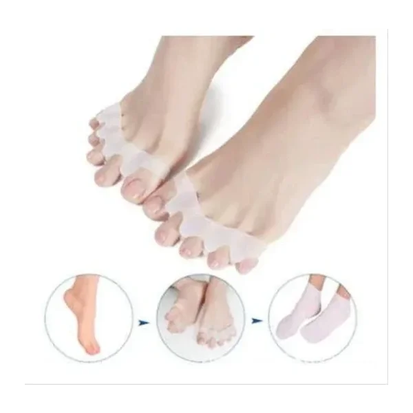 Ayak 5 Parmak Ayıran Makara Silikon Gece Ateli Bunyon Parmak Ayırıcı Koruyucu Halluks Valgus