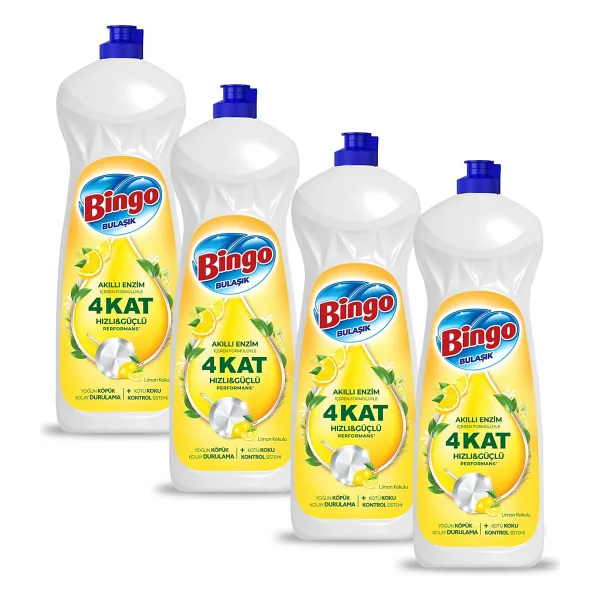 Bingo Limon Sıvı Bulaşık Deterjanı 1.5 lt 4'lü