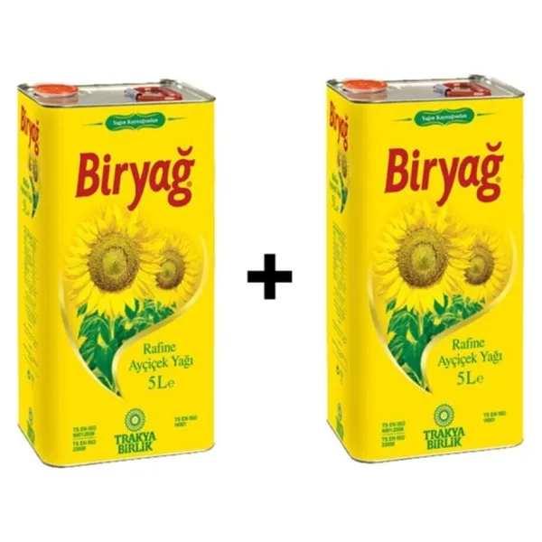 Biryağ Ayçiçek Yağı 5 lt Teneke 2'li