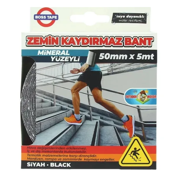 Boss Tape 2886 Zemin Merdiven Kaydırmaz Bant 50mmx5m Siyah