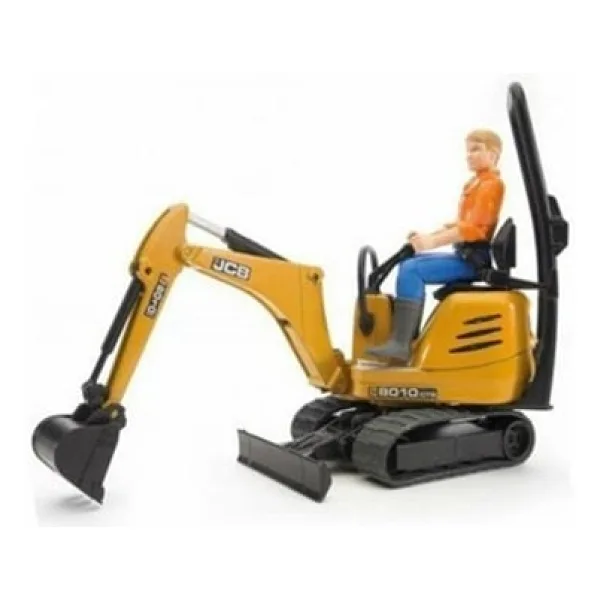 Bruder BR62002 Jcb Mikro Ekskavatör 8010 Cts ve İnşaat İşçisi