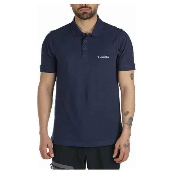 Columbia Cascade Range Solid II CS0214-466 Lacivert Kısa Kollu Polo Yaka Erkek Tişört