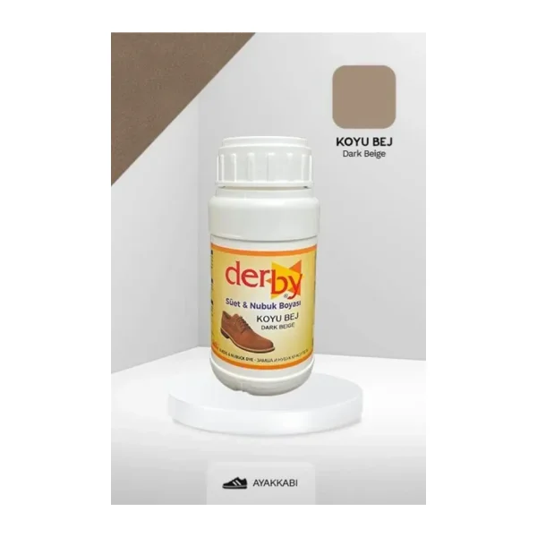 Derby Koyu Bej Süet & Nubuk Deri Boyası 250 ml Süet Nubuk Ayakkabı Boyası
