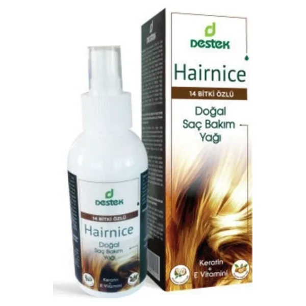 Destek Doğal Saç Bakım Yağı 150 ml (BİBERİYE, ORGANİK ARGANLI 14 KARIŞIMLI)