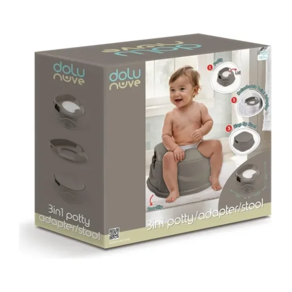 Dolu Nuve 7184 Gri Lazımlık ve Basamak