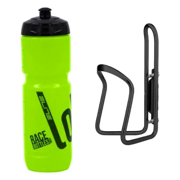 Elite Super Loli 800ml Bisiklet Matara Kafes Seti Neon Yeşil