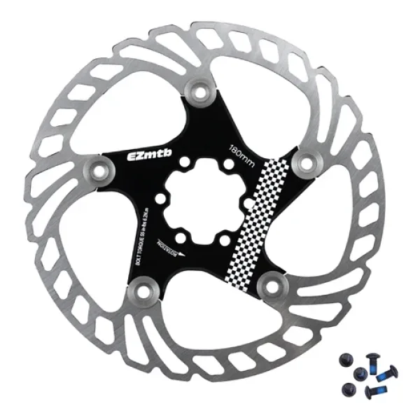 Ezmtb 180mm Bisiklet Disk Fren Rotoru 6 Vida Bağlantılı Gri