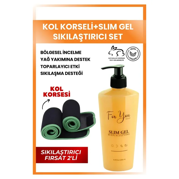 For You Gold Slimjel Inceltici-yağ Yakıcı-sıkılaştırıcı-çatlak Ve Selülit Jeli 250 ml Kol Korsesi