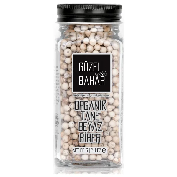 Güzel Ada Gıda Organik Tane Beyaz Biber 60 gr