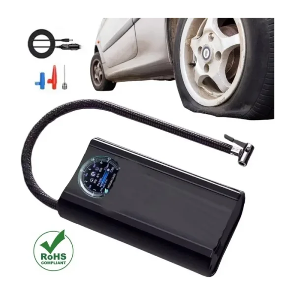 Havana Slim Siyah Model Oto Araç Profesyonel Hava Pompası Kompresör Göstergelimini Lastik Şişirme Pompası