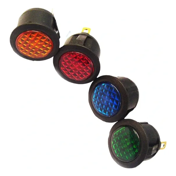 IC-131D Yuvarlak Sinyal Lambası Yeşil 12V DC (LED)