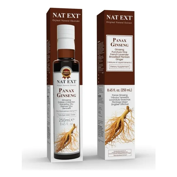 İmmu-Nat Nat Ext Panax Ginseng Çoban Çökerten Karabaş Otu Damar Otu Zencefil Sıvı Ekstrakt Karışımı 250 Ml
