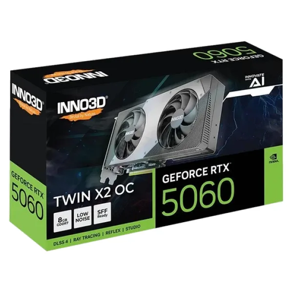 Inno3D RTX 5060 Twin X2 OC N50602-08D7X-195070N 128 Bit GDDR7 8 GB Ekran Kartı