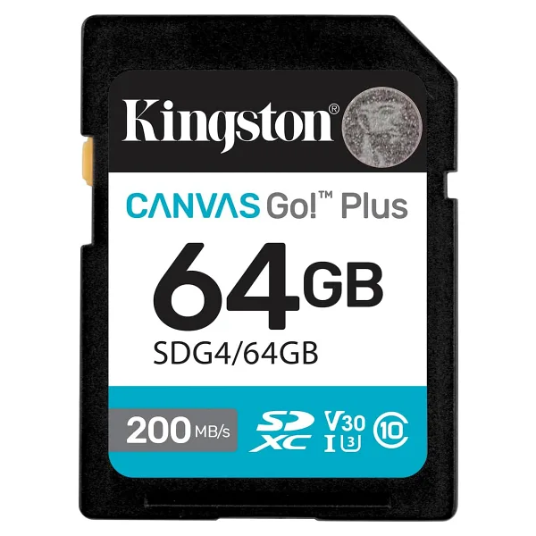 Kingston Canvas Go! Plus SDG4/64GB Class 10 UHS-I U3 V30 64 GB Hafıza Kartı