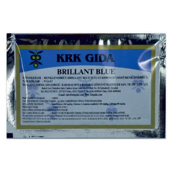 Krk Mavi 9 gr Toz Gıda Boyası