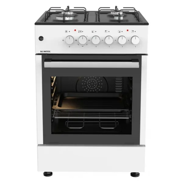 Kumtel LF662S-40 F Beyaz Tam Boy Ocaklı Fırın
