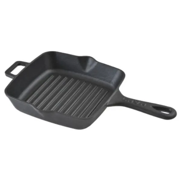 Lava Kare Yekpare Saplı 20x20 cm Döküm Izgara Tava