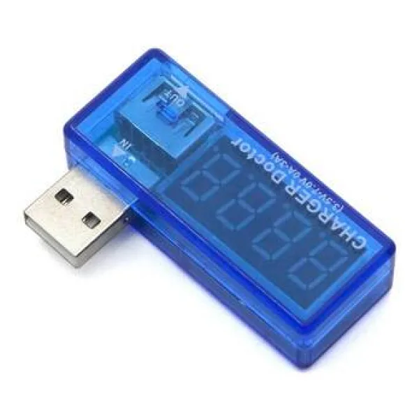 Led Göstergeli USB Tester - USB Voltmetre, Ampermetre