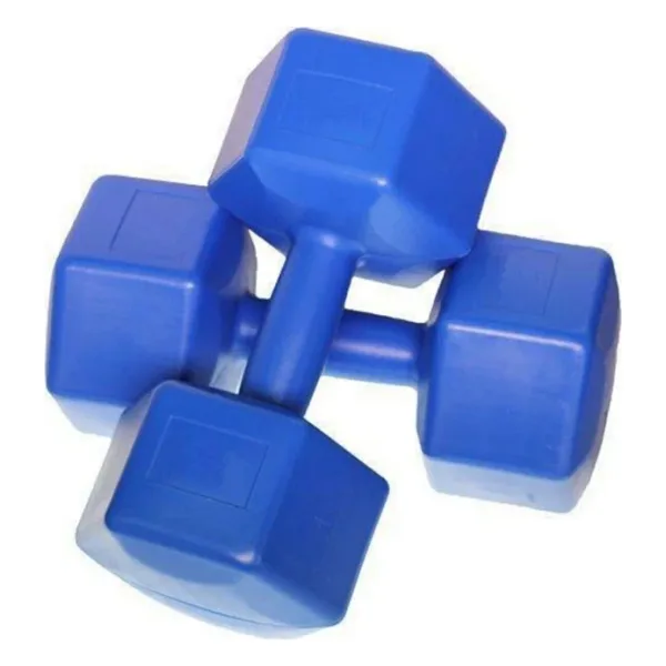 Leyaton Dambıl Seti Vınyl 10 Kg Ağırlık Seti 10 Kg X 2 Adet = 20 Kg Dumbell Set 10,5 Kg Vinyl Mavi