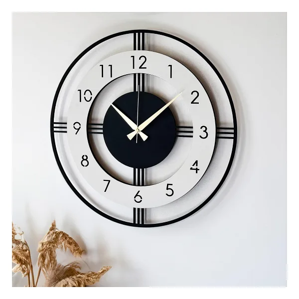 Lupokraft Dekoratif Yeni Modern Mintaka Ahşap Duvar Saati 48cm