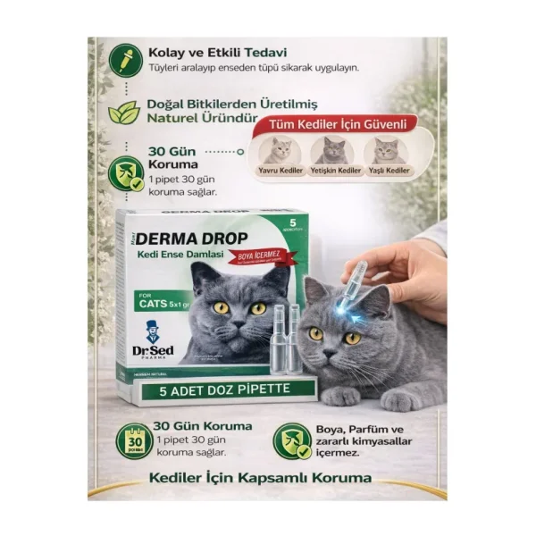 Maxi Derma Kedi Ense Damlası 3'lü Damla Paketi 3 x 1 gr
