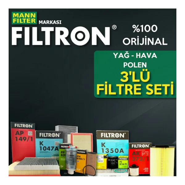 Mitsubishi Asx 1.6 Filtron Filtre Bakım Seti 2010-2015 3lü