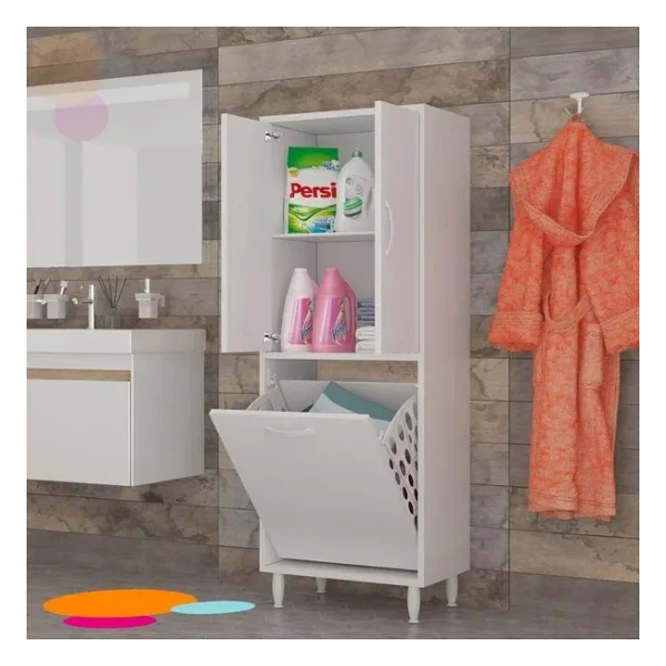 Modilayn Kirli Sepetli Banyo Dolabı