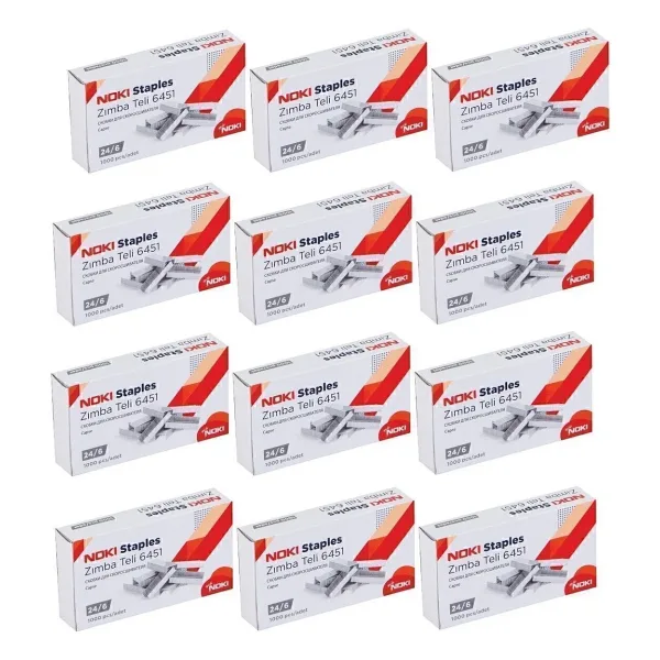 Noki Büyük Zımba Teli No:24/6 1000'li X 12 Paket
