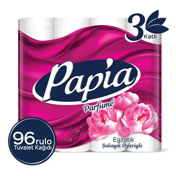 Papia Egzotik Parfümlü 32'li 3 Adet Tuvalet Kağıdı