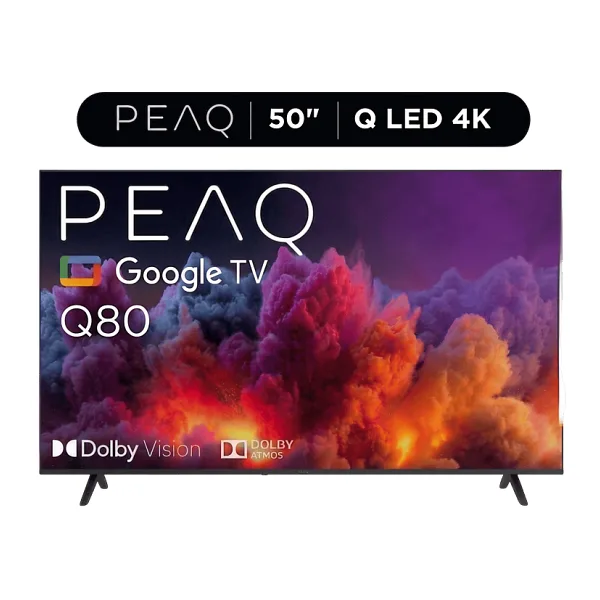 Peaq 50q80 4K Ultra HD 50" 127 Ekran Uydu Alıcı Google Smart QLED TV